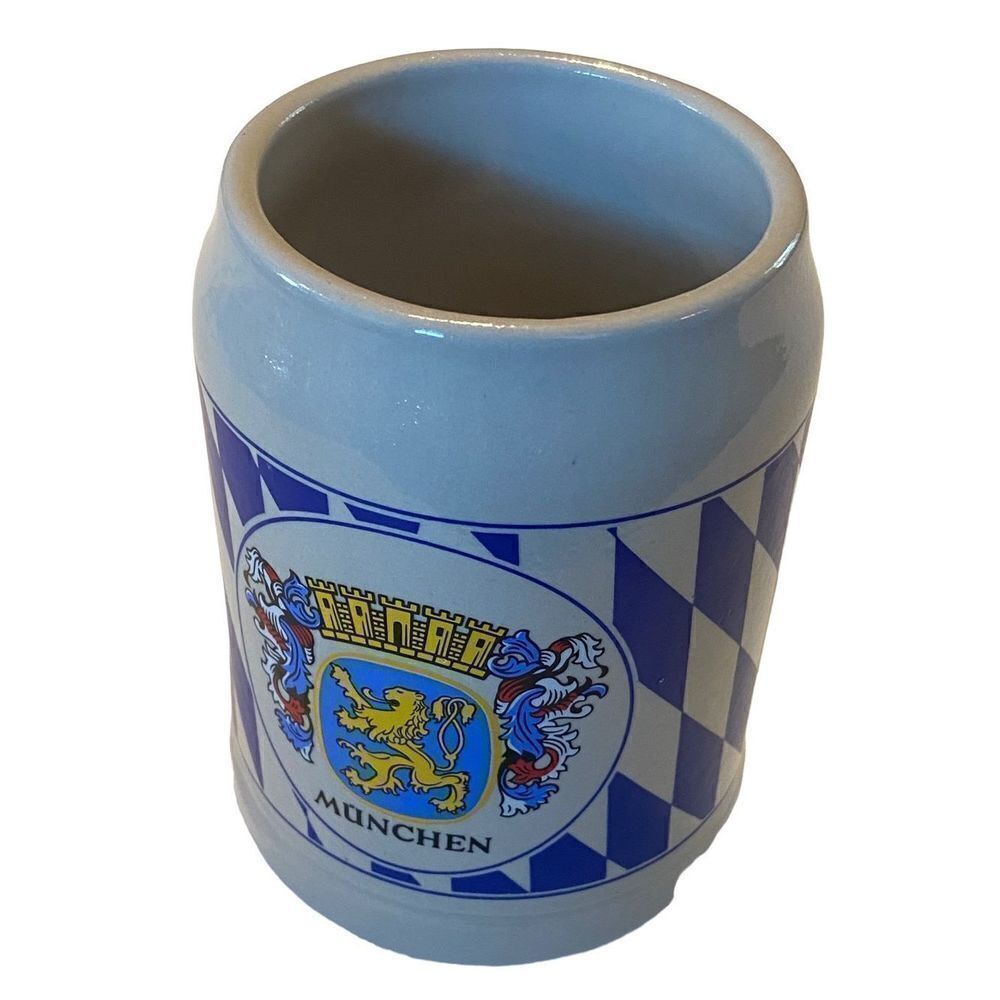 5" VINTAGE MUNCHEN GERMANY GLAZED STONEWARE BEER STEIN 0.5L